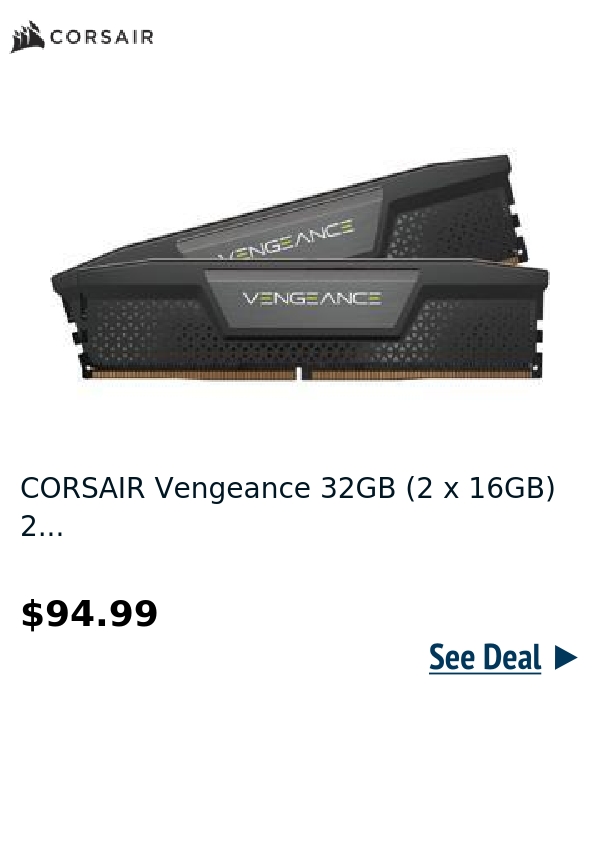 CORSAIR Vengeance 32GB (2 x 16GB) 2...