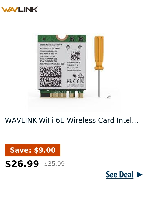 WAVLINK WiFi 6E Wireless Card Intel...