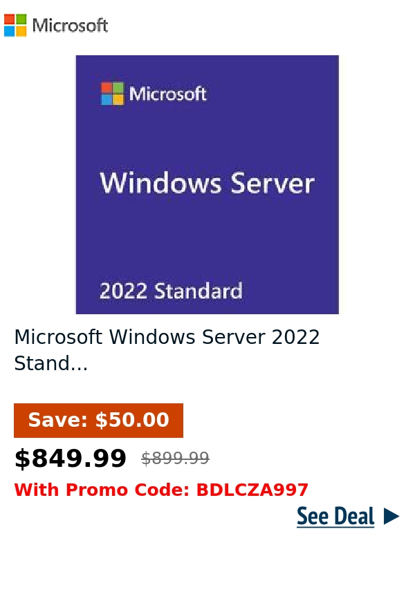 Microsoft Windows Server 2022 Stand...