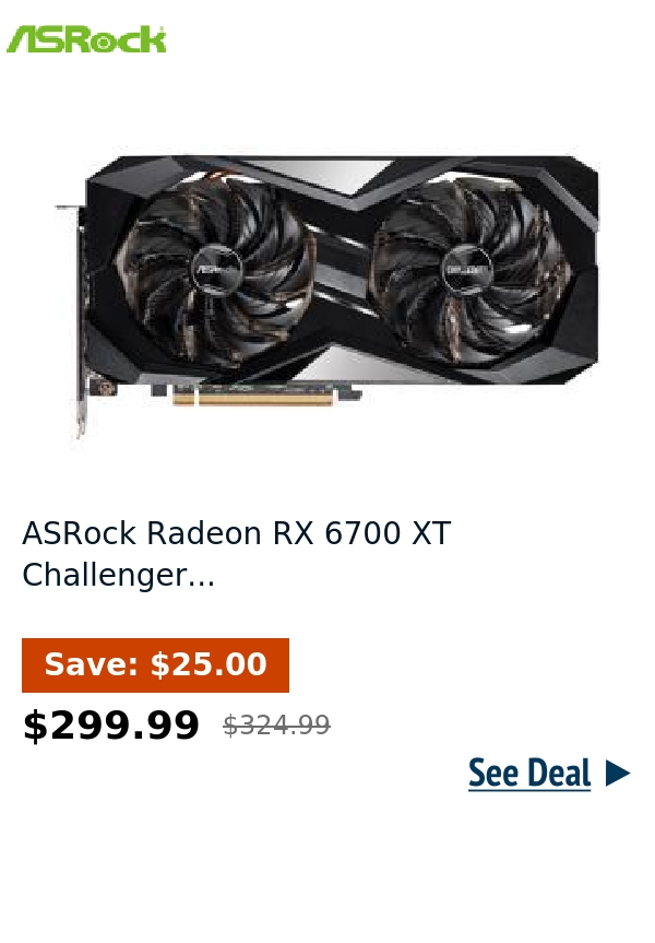 ASRock Radeon RX 6700 XT Challenger...