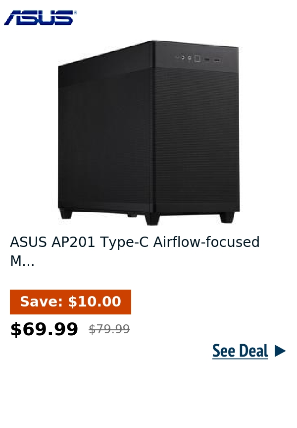 ASUS AP201 Type-C Airflow-focused M...