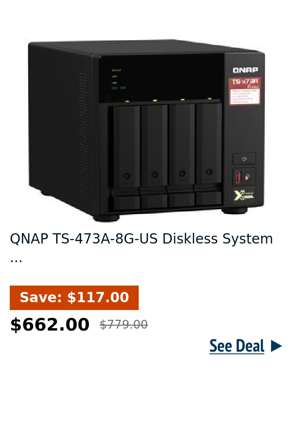 QNAP TS-473A-8G-US Diskless System ...