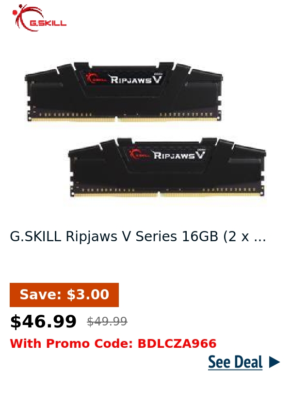 G.SKILL Ripjaws V Series 16GB (2 x ...