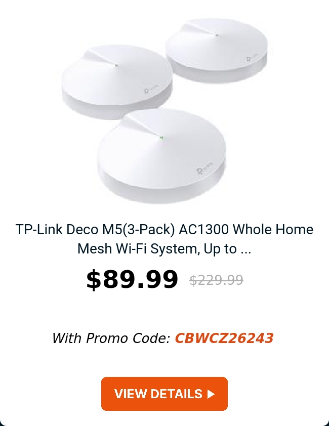 TP-Link Deco M5(3-Pack) AC1300 Whole Home Mesh Wi-Fi System, Up to ...