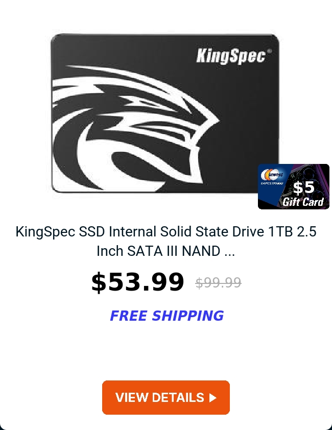 KingSpec SSD Internal Solid State Drive 1TB 2.5 Inch SATA III NAND