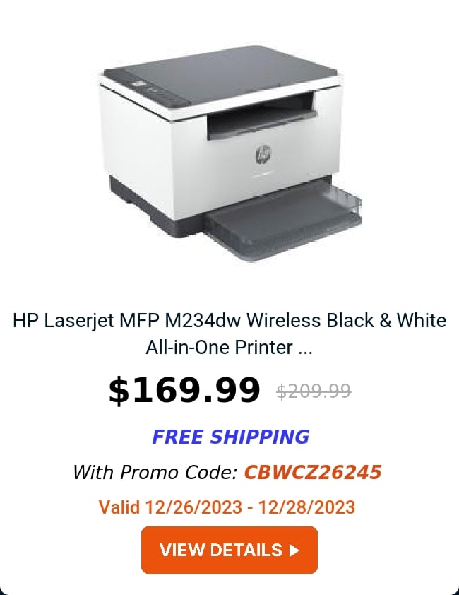 HP Laserjet MFP M234dw Wireless Black & White All-in-One Printer ...