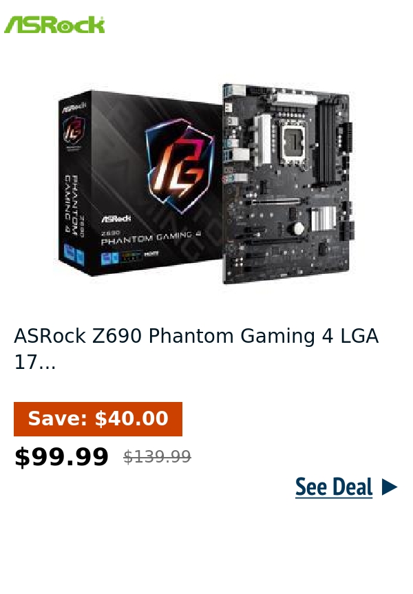 ASRock Z690 Phantom Gaming 4 LGA 17...