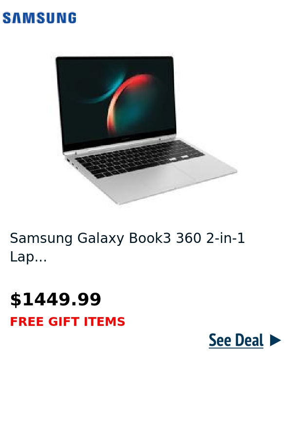 Samsung Galaxy Book3 360 2-in-1 Lap...