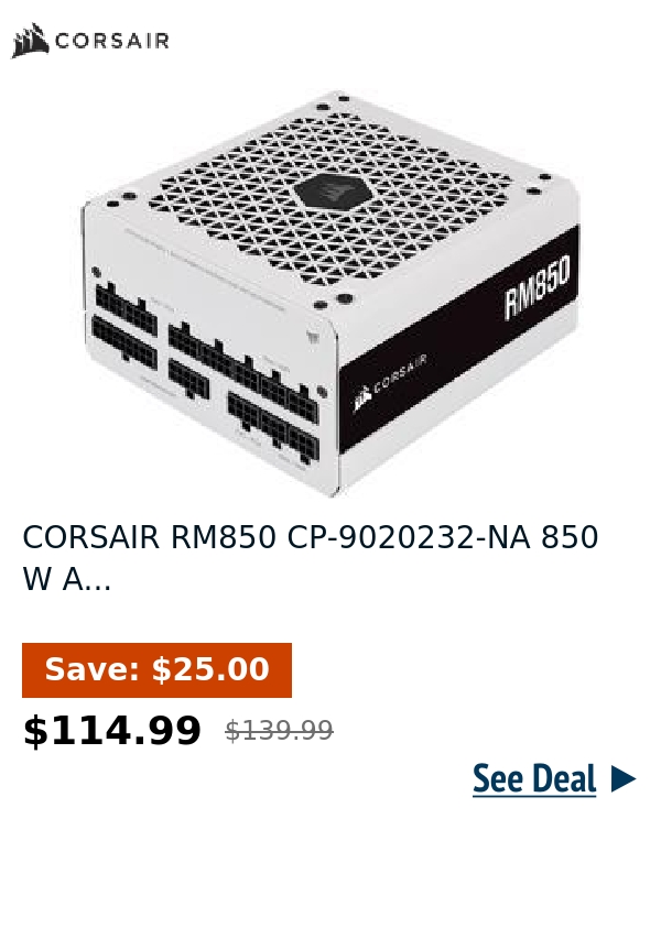 CORSAIR RM850 CP-9020232-NA 850 W A...