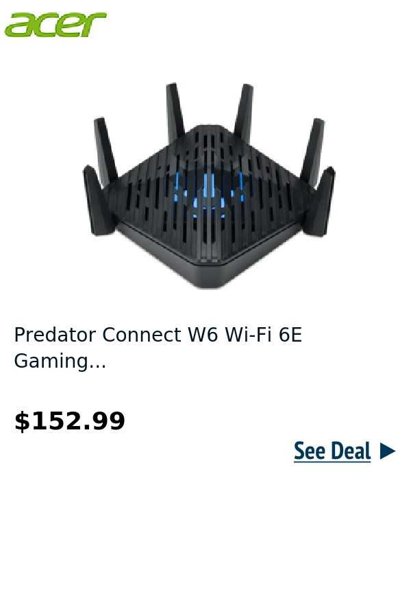 Predator Connect W6 Wi-Fi 6E Gaming...