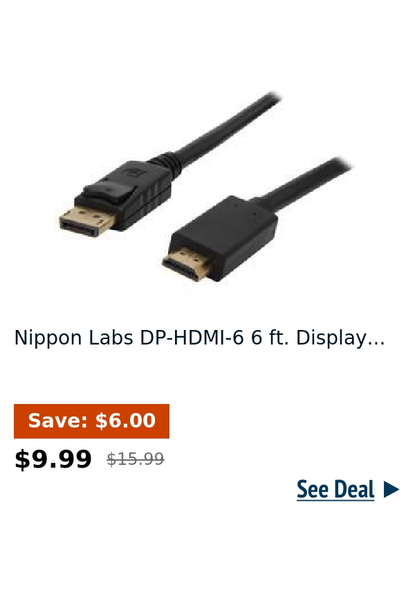 Nippon Labs DP-HDMI-6 6 ft. Display...