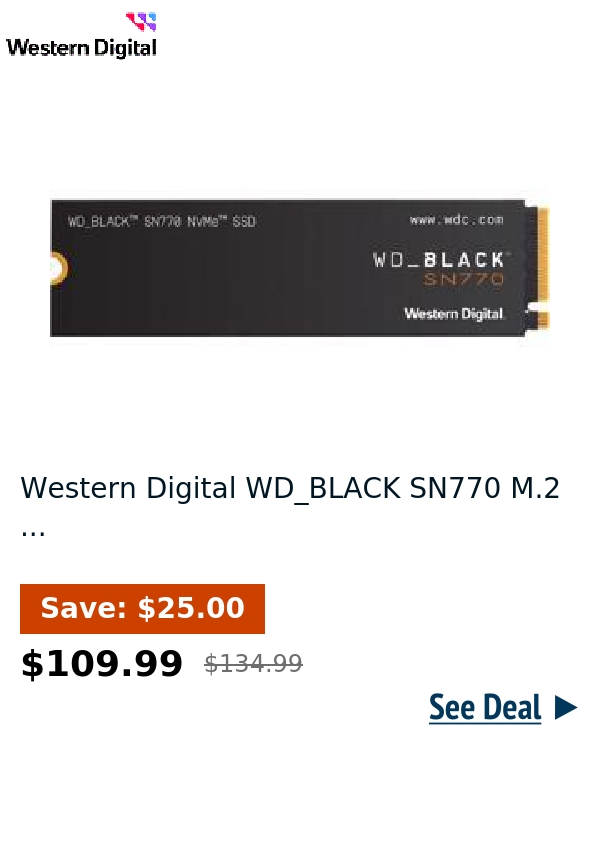 Western Digital WD_BLACK SN770 M.2 ...