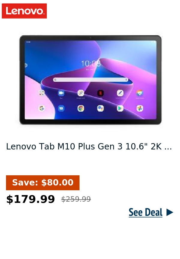 Lenovo Tab M10 Plus Gen 3 10.6