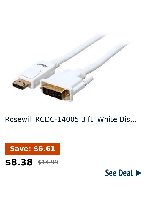 Rosewill RCDC-14005 3 ft. White Dis...