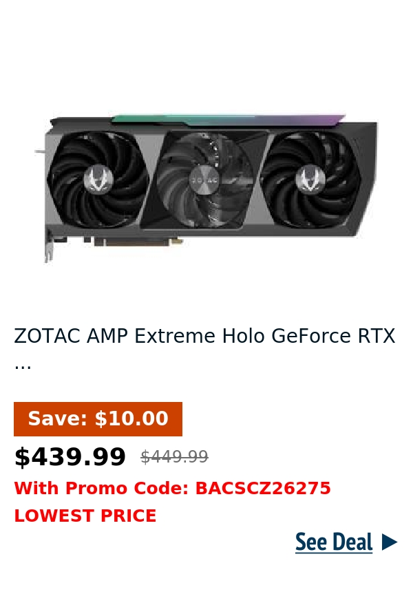 ZOTAC AMP Extreme Holo GeForce RTX ...