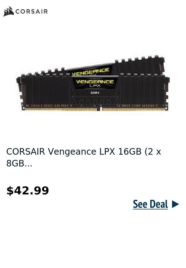 CORSAIR Vengeance LPX 16GB (2 x 8GB...