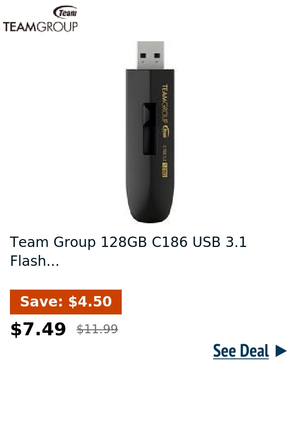 Team Group 128GB C186 USB 3.1 Flash...