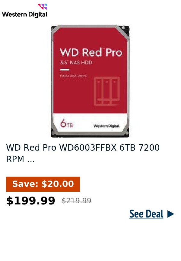 WD Red Pro WD6003FFBX 6TB 7200 RPM ...