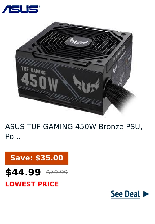 ASUS TUF GAMING 450W Bronze PSU, Po...