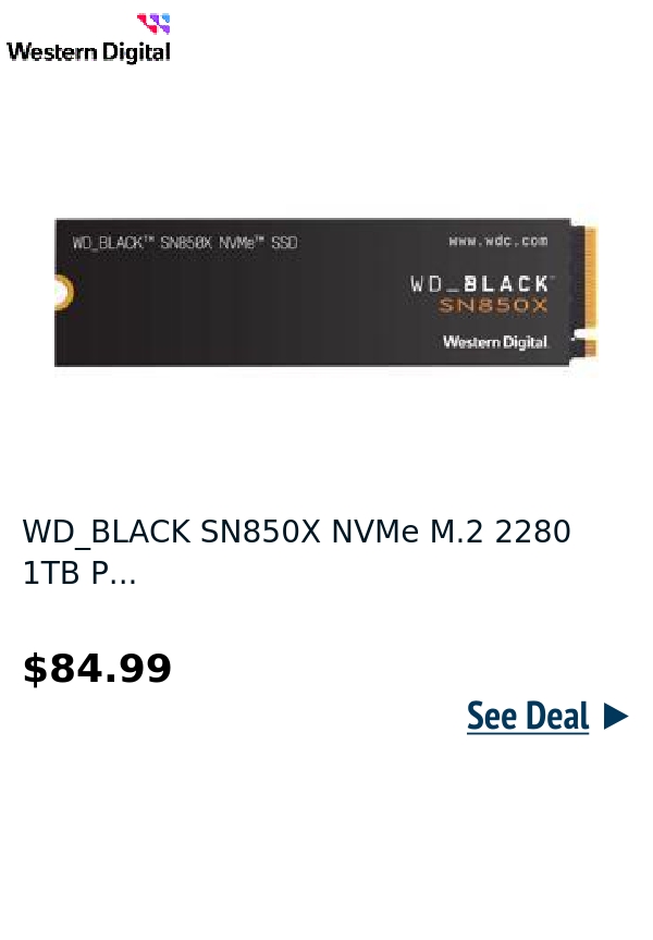 WD_BLACK SN850X NVMe M.2 2280 1TB P...