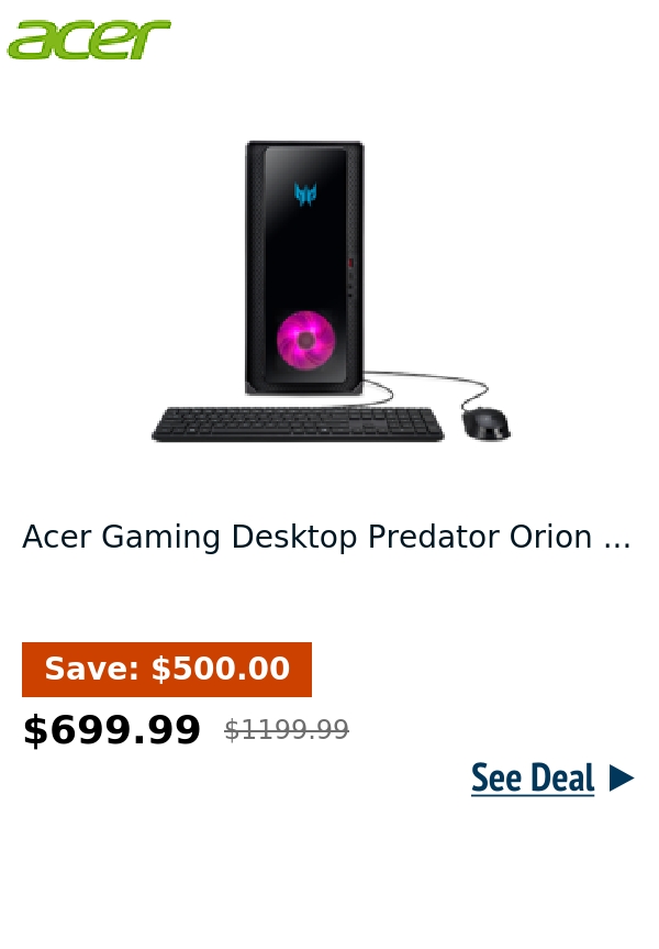 Acer Gaming Desktop Predator Orion ...