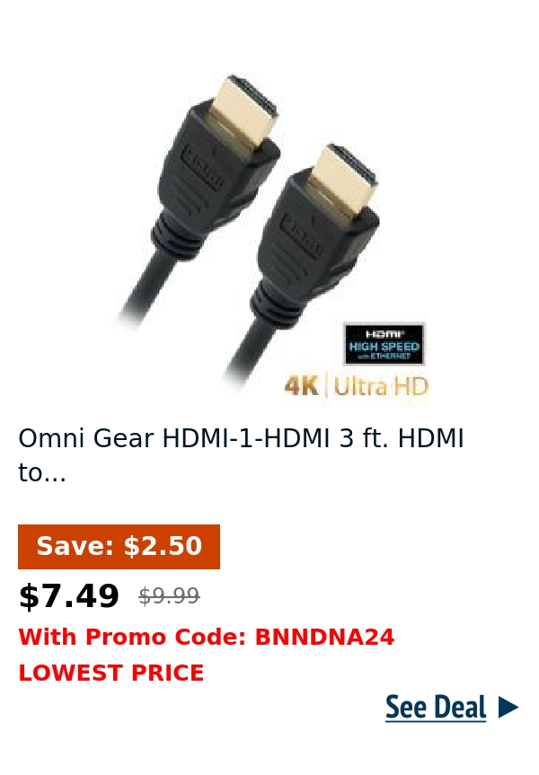 Omni Gear HDMI-1-HDMI 3 ft. HDMI to...