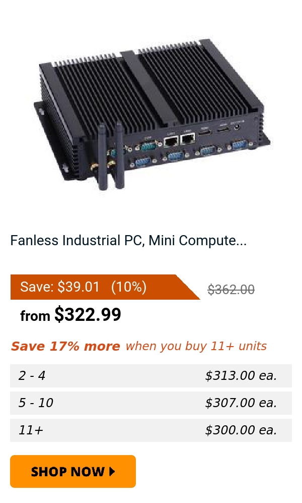 Fanless Industrial PC, Mini Compute...