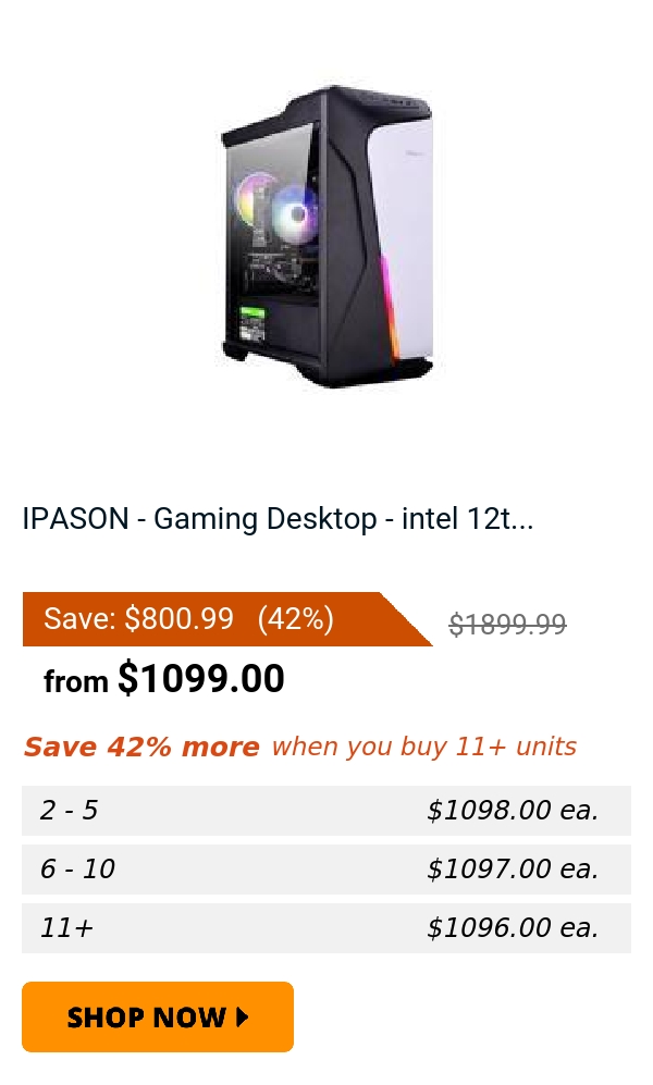 IPASON - Gaming Desktop - intel 12t...