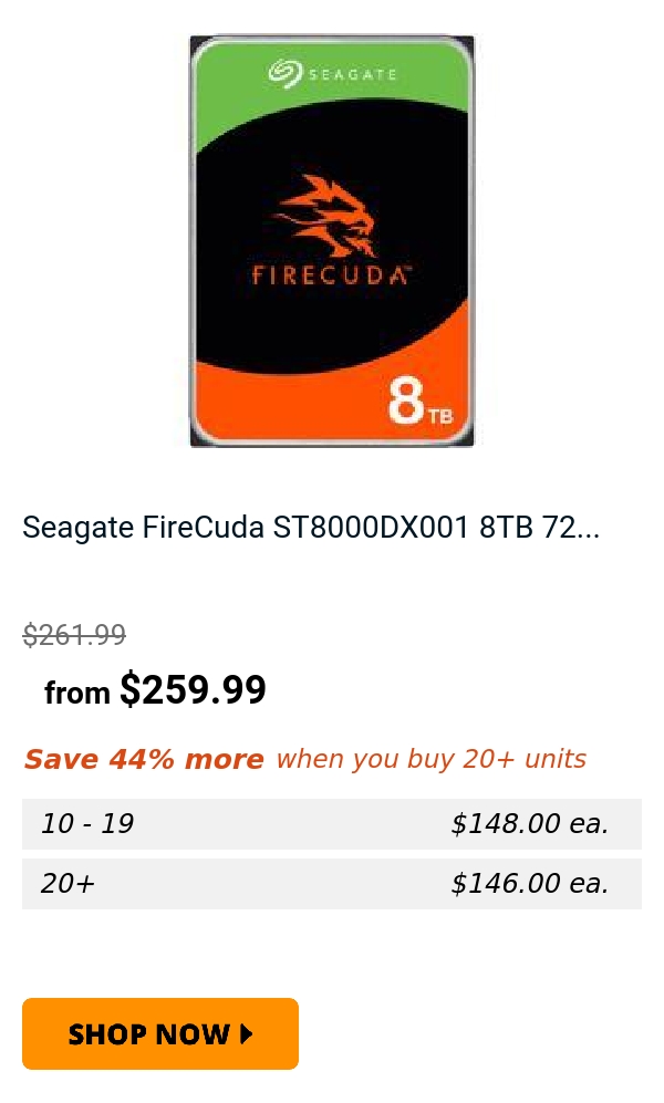 Seagate FireCuda ST8000DX001 8TB 72...