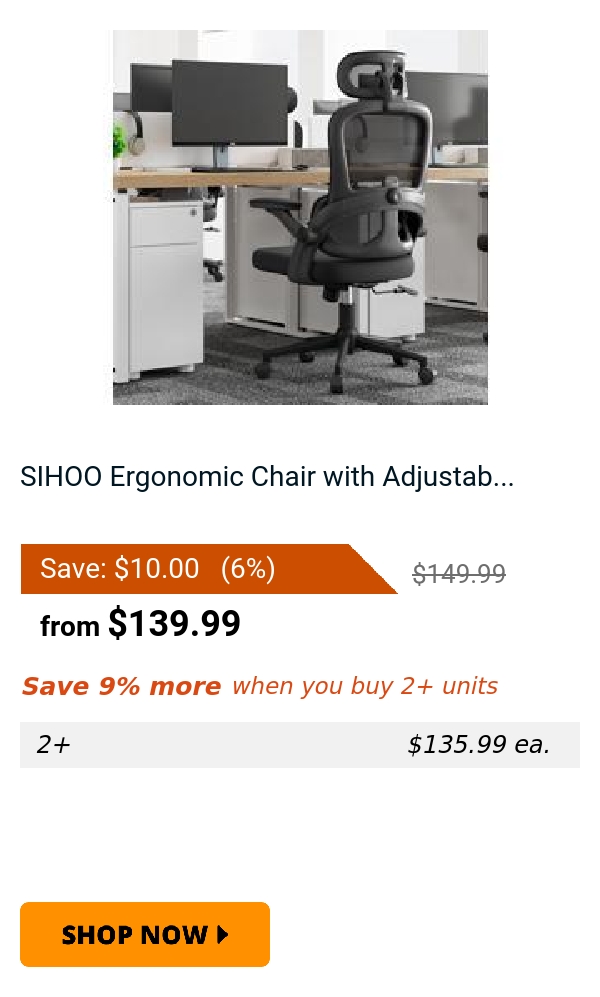 SIHOO Ergonomic Chair with Adjustab...