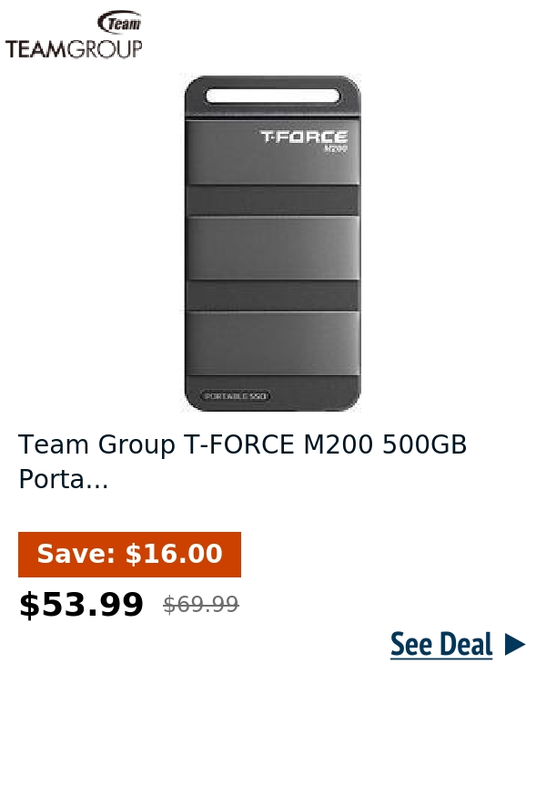 Team Group T-FORCE M200 500GB Porta...