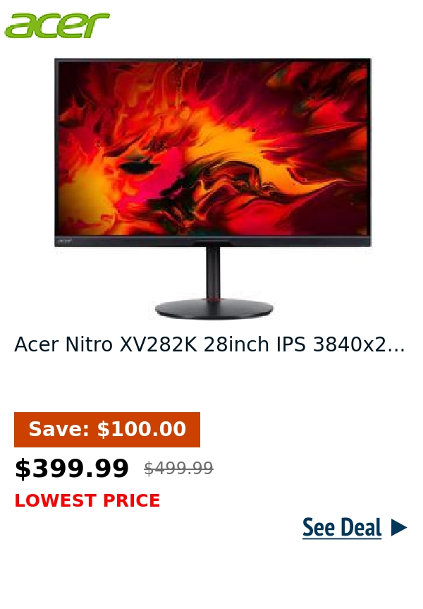 Acer Nitro XV282K 28inch IPS 3840x2...