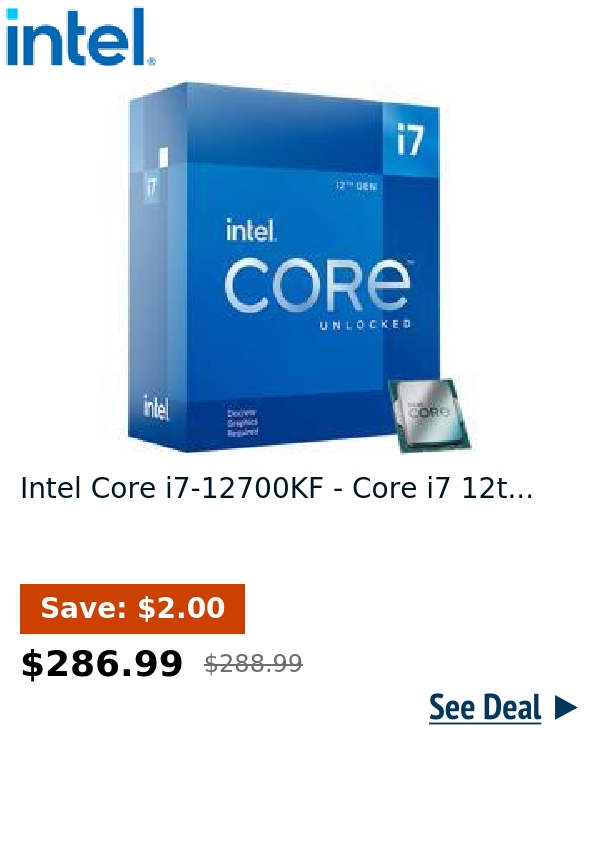 Intel Core i7-12700KF - Core i7 12t...