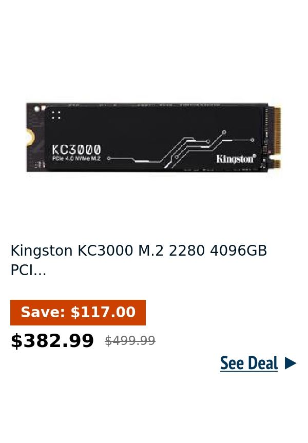 Kingston KC3000 M.2 2280 4096GB PCI...