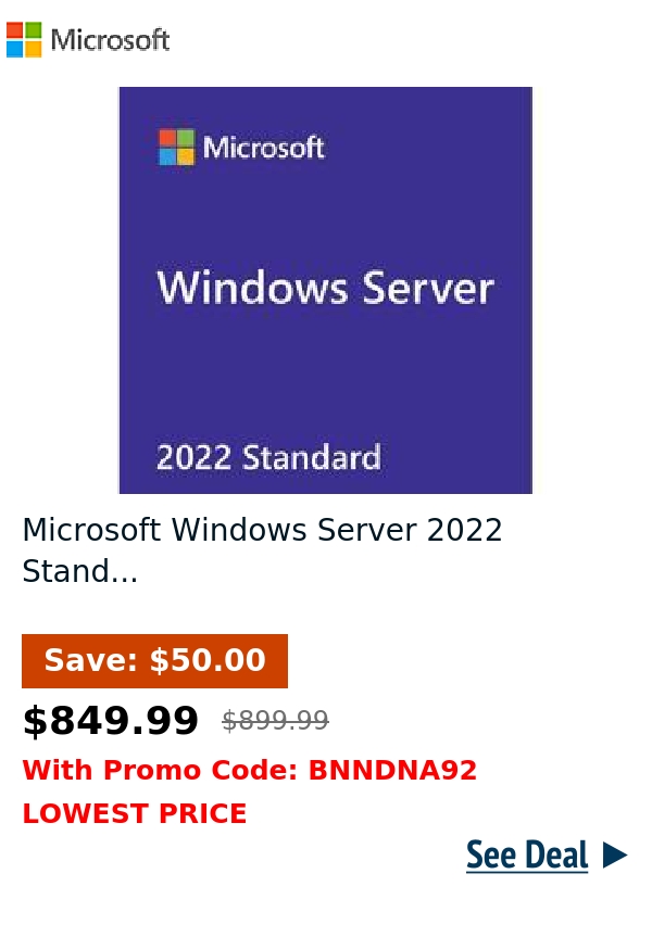 Microsoft Windows Server 2022 Stand...