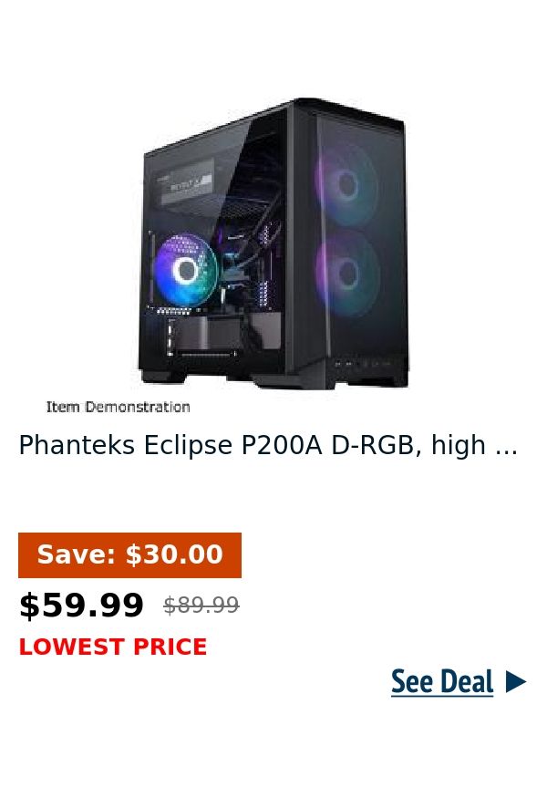 Phanteks Eclipse P200A D-RGB, high ...