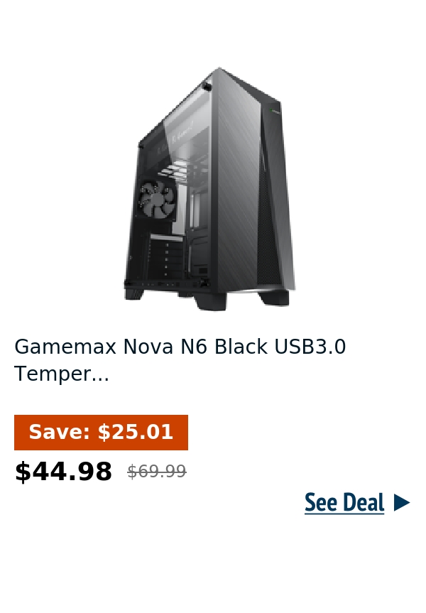 Gamemax Nova N6 Black USB3.0 Temper...