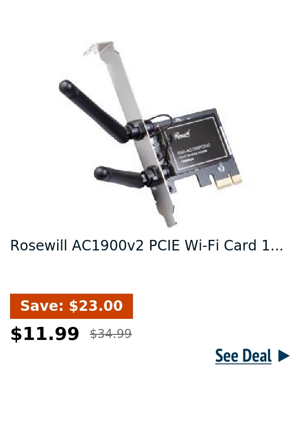 Rosewill AC1900v2 PCIE Wi-Fi Card 1...