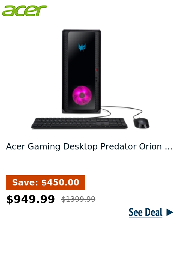 Acer Gaming Desktop Predator Orion ...