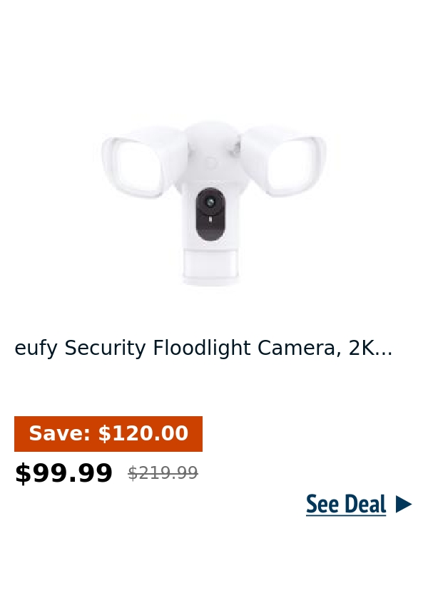 eufy Security Floodlight Camera, 2K...