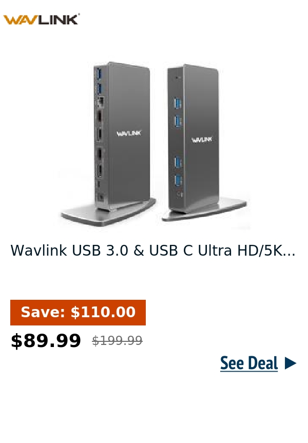 Wavlink USB 3.0 & USB C Ultra HD/5K...