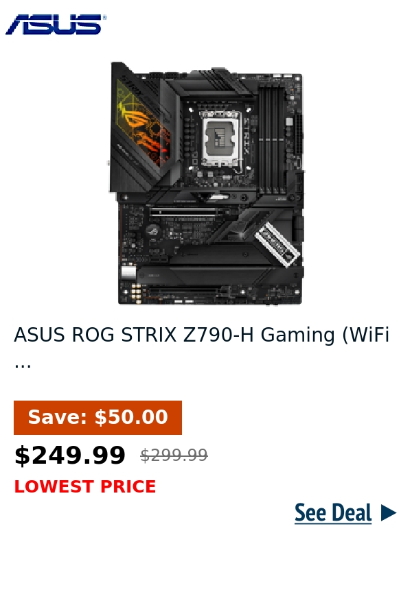 ASUS ROG STRIX Z790-H Gaming (WiFi ...