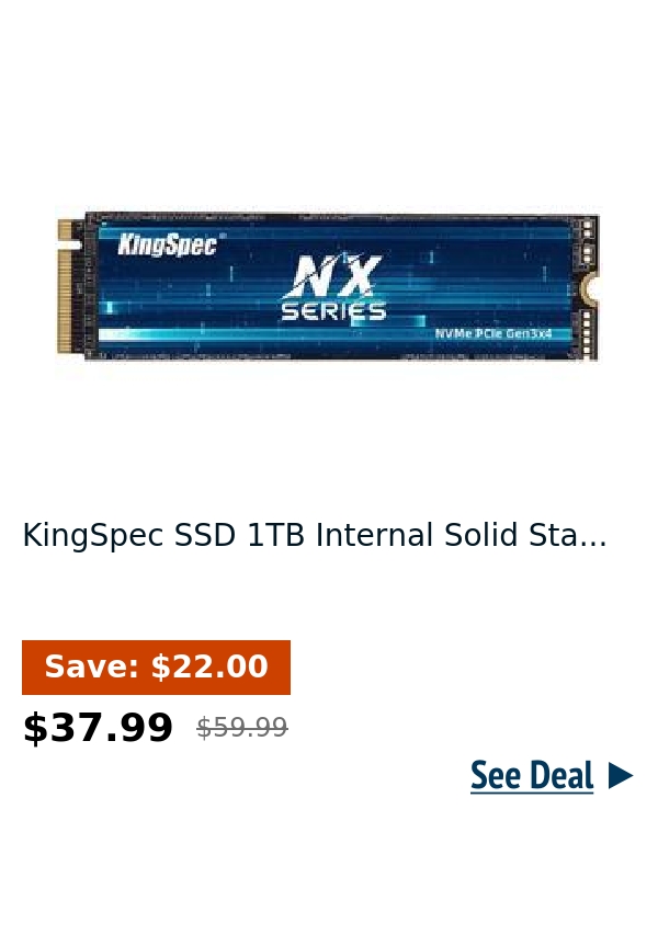 KingSpec SSD 1TB Internal Solid Sta...