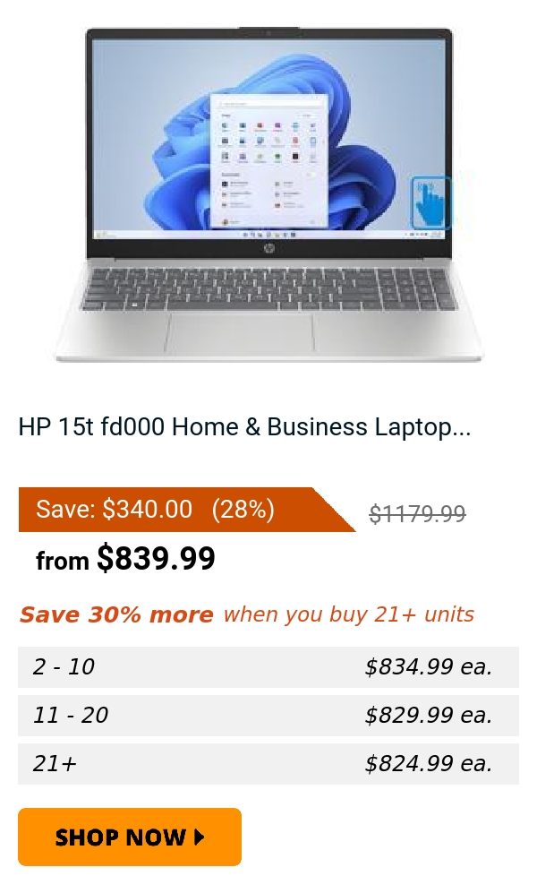 HP 15t fd000 Home & Business Laptop...