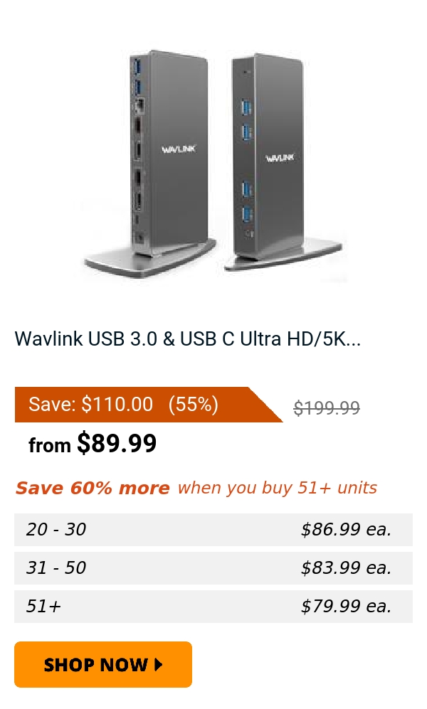 Wavlink USB 3.0 & USB C Ultra HD/5K...