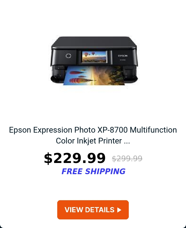 Epson Expression Photo XP-8700 Multifunction Color Inkjet Printer ...