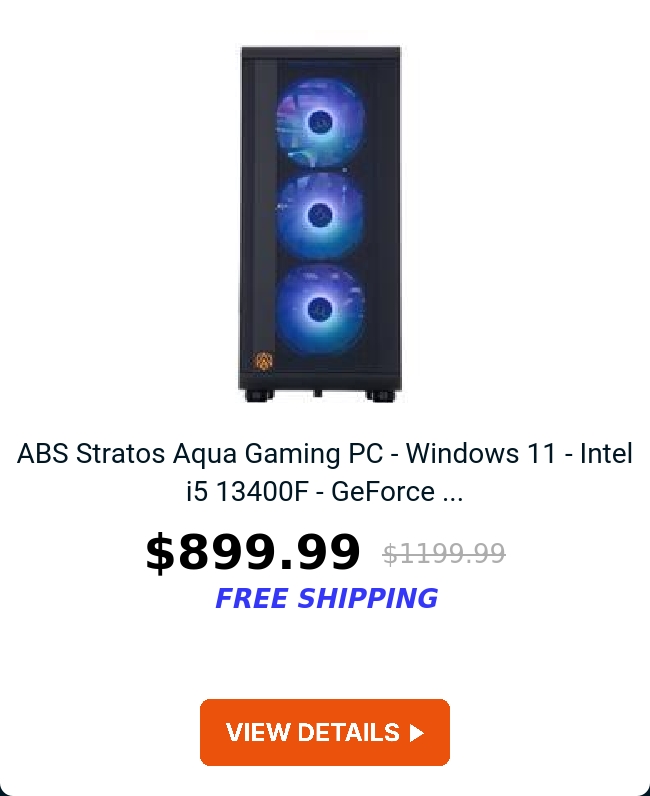 ABS Stratos Aqua Gaming PC - Windows 11 - Intel i5 13400F - GeForce ...