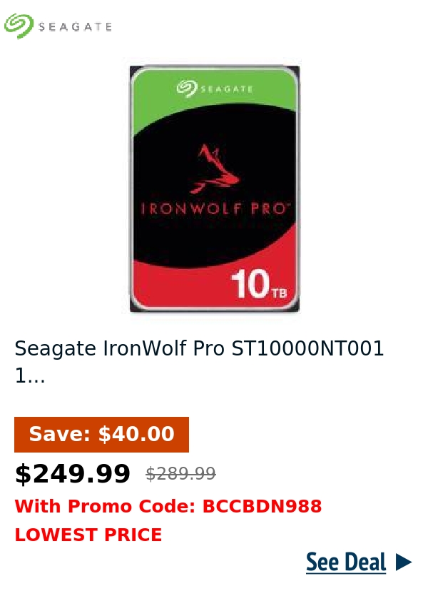 Seagate IronWolf Pro ST10000NT001 1...