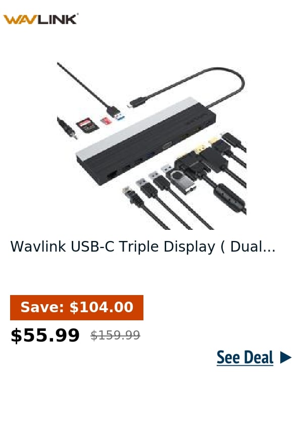 Wavlink USB-C Triple Display ( Dual...