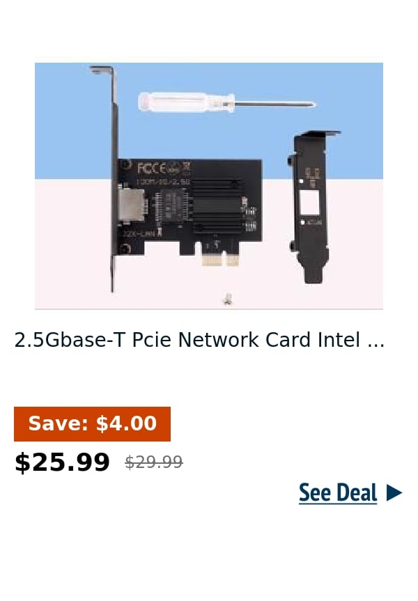 2.5Gbase-T Pcie Network Card Intel ...